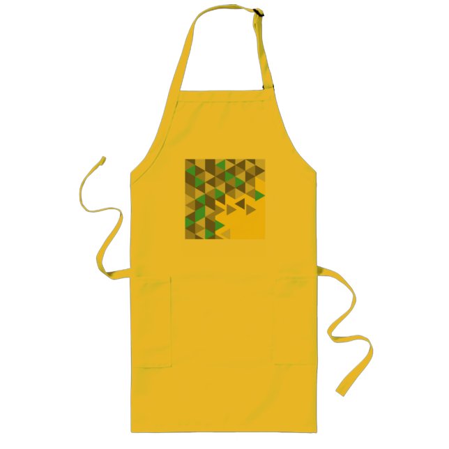 Geometriska minimalistiska mönster FÄRG under ÅRET Långt Förkläde (Framsidan)