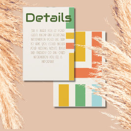 Geometriska Moderna Bröllopsdetaljer Tilläggskort