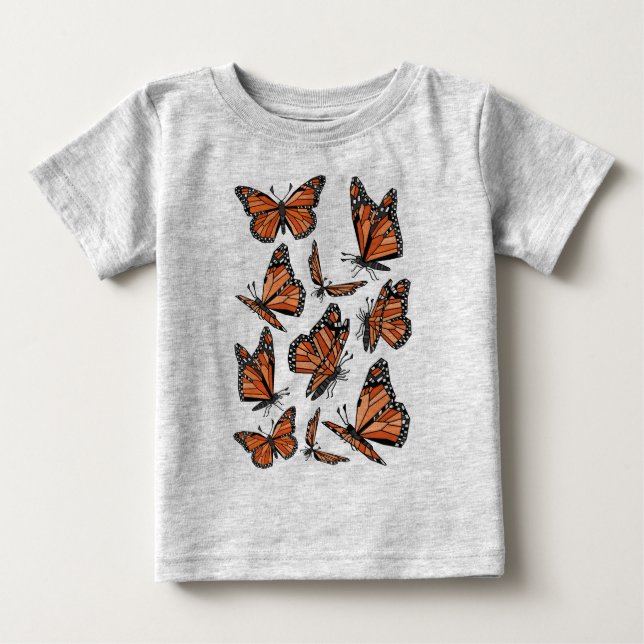 Geometriska monarkfjärilar t-shirt (Framsida)