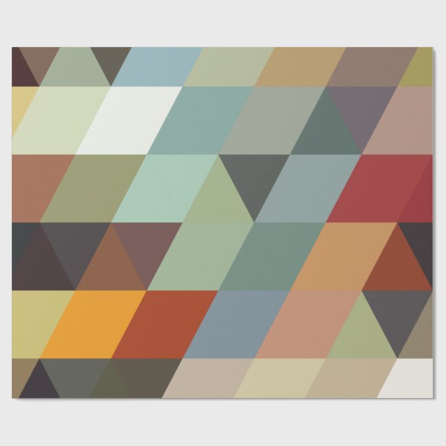 Geometriska multifärgadtrianglar för mönster | presentpapper (Platt)