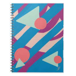 Geometriska oljeformer vintagepalett anteckningsbok