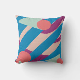 Geometriska oljeformer vintagepalett kudde