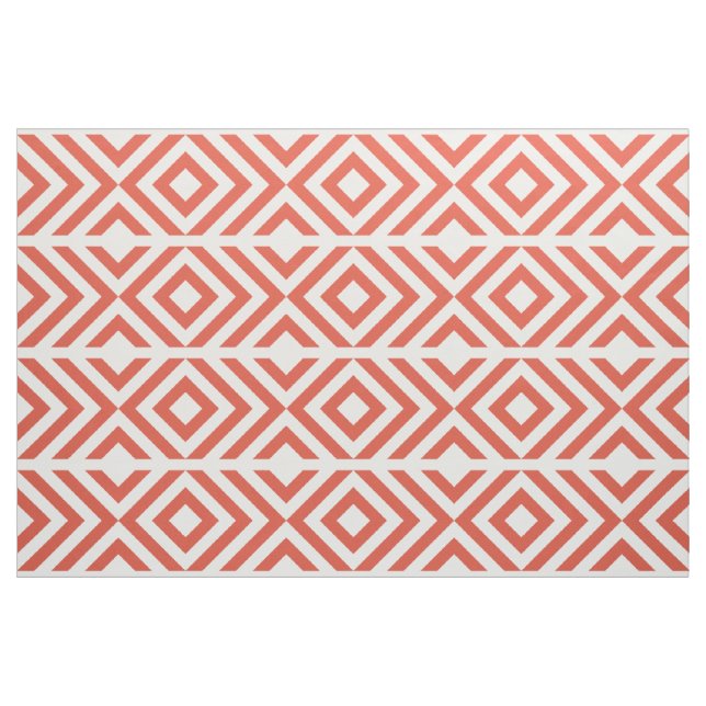 Geometriska Orange- och färgtoner och diamanter Tyg (Fat Quarter)
