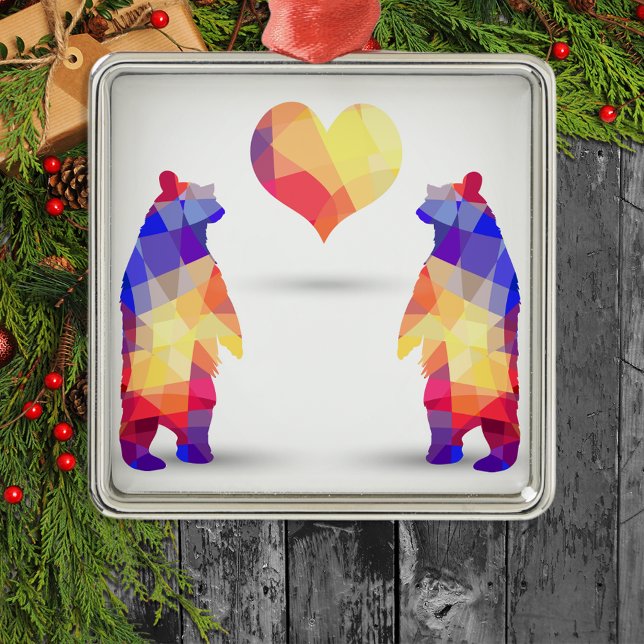 Geometriska päron julgransprydnad metall (Skapare uppladdad)