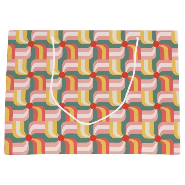 Geometriska Pinhjul med färgstark Abstrakt (Framsidan)