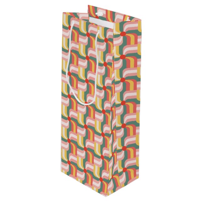 Geometriska Pinhjul med färgstark Abstrakt (Framsidan Vinklad)