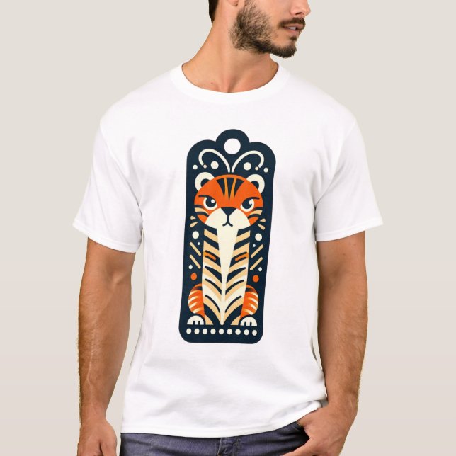 Geometriska Pop Art-block – Modig Modern Uttrycksf T Shirt (Framsida)