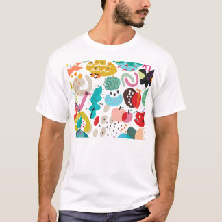 Geometriska Pop Art-block T Shirt