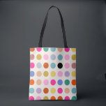 Geometriska punkter för färgfull Vintage Tygkasse<br><div class="desc">Färgfulla geometriska punkter för vintage - återdesign - gräddvit bakgrund och färgfulla punkter i rosa,  gult,  grönt,  blått och orange.</div>