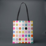 Geometriska punkter för färgfull Vintage Tygkasse<br><div class="desc">Färgfulla geometriska punkter för vintage - återdesign - gräddvit bakgrund och färgfulla punkter i rosa,  gult,  grönt,  blått och orange.</div>