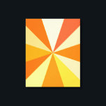 Geometriska rekord för modern 60-sekunders Funky i Canvastryck<br><div class="desc">Den här höftledrivna,  retro 60s-inspirerade popkonsdesignen har psykedeliska orangar/solsprängningar som skjuter ut i ett geometriskt mönster. Den här funkyn,  minimalistisk och ultratunn mod-designen har tolv strålar i olika orangar. Det är groovy,  baby.</div>
