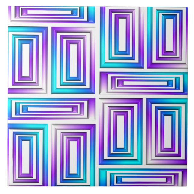 geometriska rektanglar av keramiskt plattor kakelplatta (Framsidan)