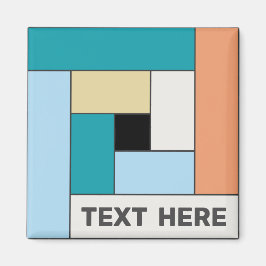 Geometriska rektanglar (ver10) med valfritt textma magnet