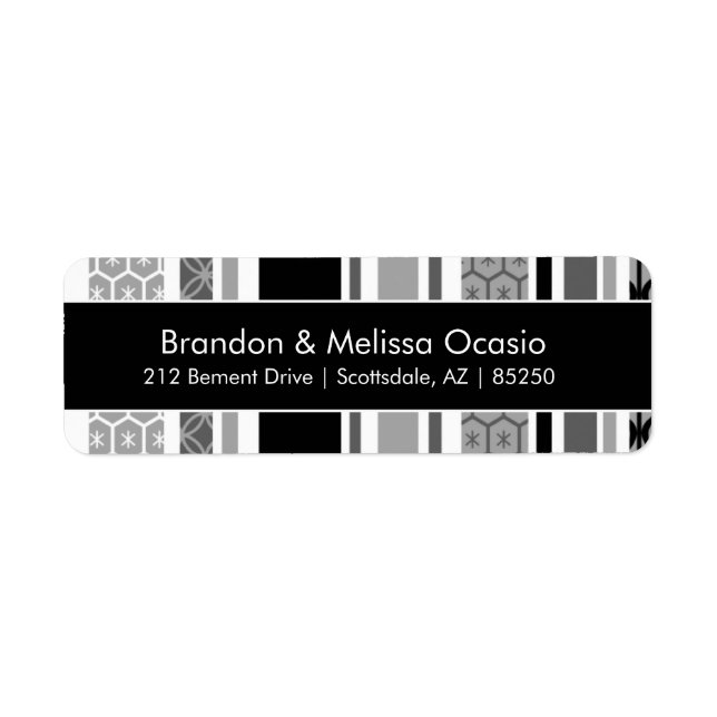 Geometriska Returetiketter Returadress Etikett (Framsidan)