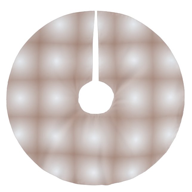 Geometriska rutor med mocha-mousse-gradient vit julgransmatta borstad polyester (Framsidan)