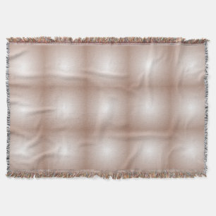 Geometriska rutor med mokka mousse gradient vit filt