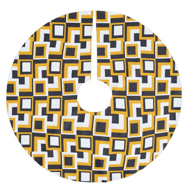 Geometriska rutor: Sömlös utskrift Julgransmatta Borstad Polyester (Framsidan)