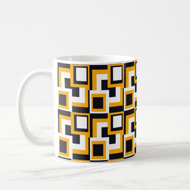 Geometriska rutor: Sömlös utskrift Kaffemugg (Vänster)