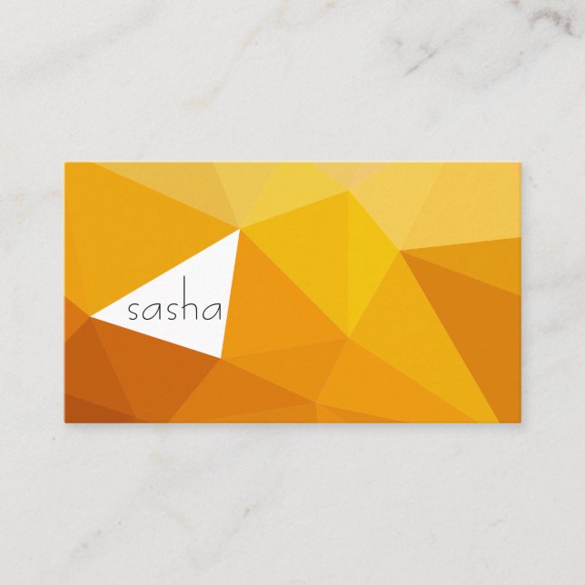 Geometriska skuggor (orangar) visitkort (Framsida)