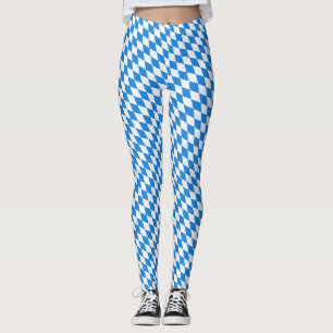 Geometriska sömlösa blå kuber leggings
