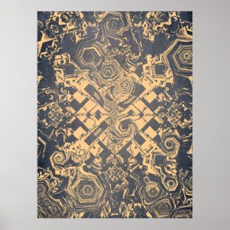 Geometriska spiral mönster poster