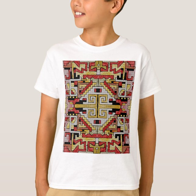 Geometriska stammar/etnisk Mönster Tee Shirt (Framsida)