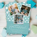 Geometriska stjärnor av David Himlar Blue Hanukkah Julkort<br><div class="desc">Det här moderna Hanukkah-kortet har tre omedelbara fotosamlingar på bakgrunden mönster av geometriska stjärnor mönster. Hälsning är en blandning av typografi av ett handskriftsskript för trendig och enkel sans serif-text. Hälsning och bakgrund "Lycklig Hanukkah" kan ändras till valfritt färg. Designade/ursprungliga teckningar efter tjock*fa*tin*i. Enkel att anpassa med ditt eget textmeddelande,...</div>