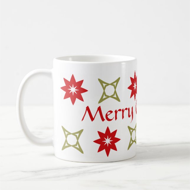 Geometriska stjärnor för jul kaffemugg (Vänster)