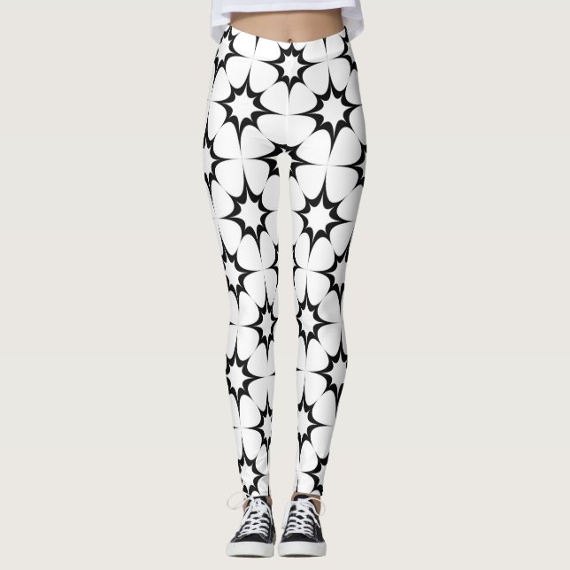 Geometriska stjärnor leggings (Framsida)