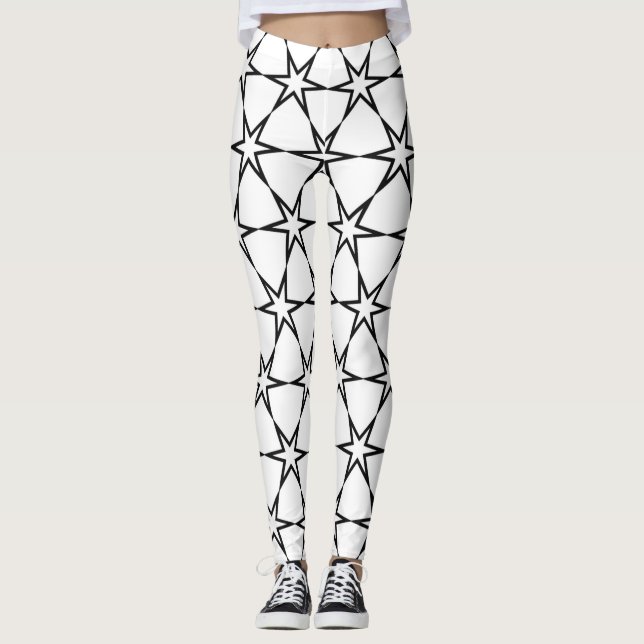 Geometriska stjärnor leggings (Framsida)