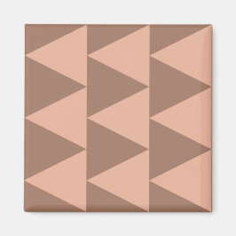 Geometriska Stora Trianglar Mocha Mousse Dammrosa Magnet