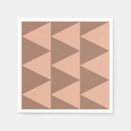 Geometriska Stora Trianglar Mocha Mousse Dammrosa Pappersservett