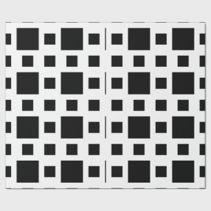 Geometriska svarta rutor presentpapper