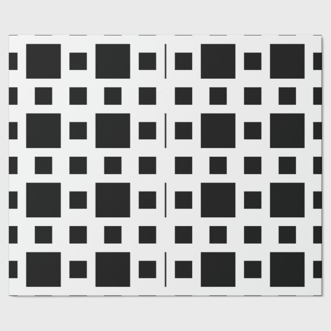 Geometriska svarta rutor presentpapper (Seam)