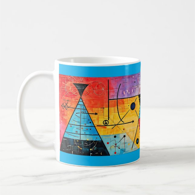 Geometriska symboler Abstrakt #02 Kaffemugg (Vänster)