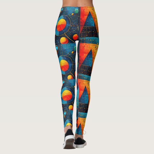 Geometriska symboler Abstrakt #06. Leggings (Baksida)