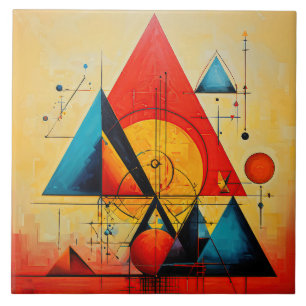Geometriska symboler Abstrakt #08 Kakelplatta