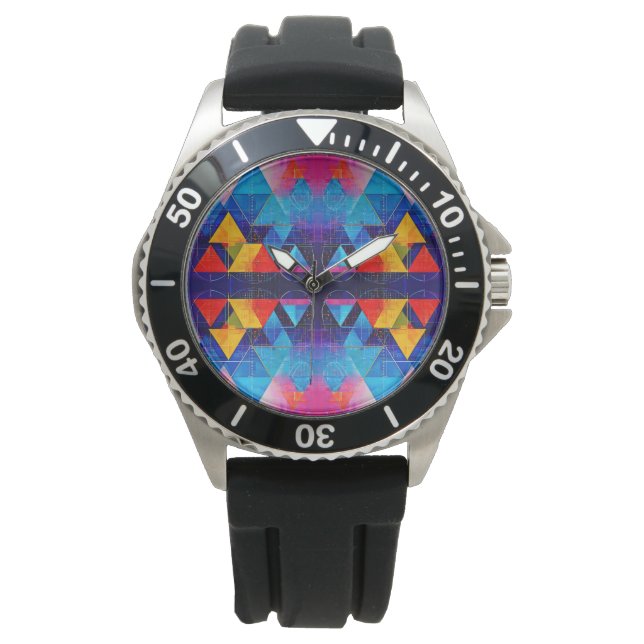 Geometriska symboler Abstrakt #10 Design 2 Armbandsur (Framsida)