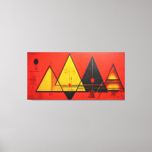 Geometriska symboler, Abstrakt nr 03. Canvastryck (Framsida)