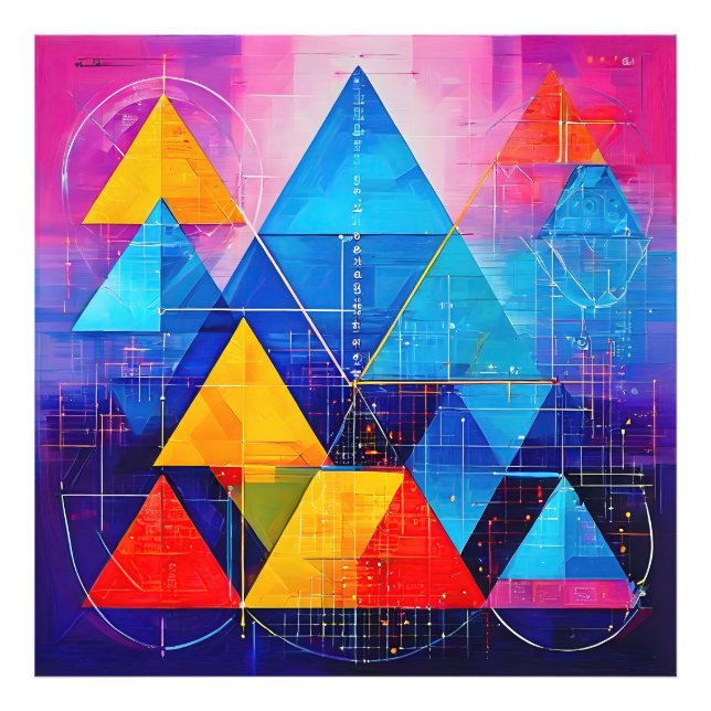 Geometriska symboler, Abstrakt nr 10 Fototryck (Framsidan)