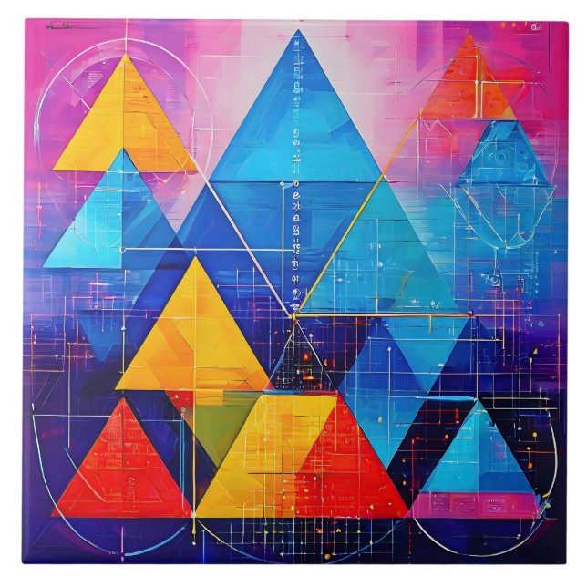 Geometriska symboler, Abstrakt nr 10 Kakelplatta (Framsidan)
