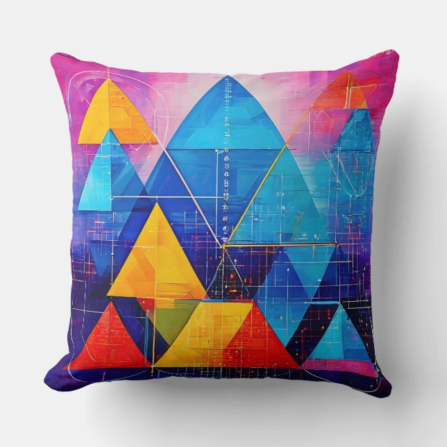 Geometriska symboler, Abstrakt nr 10 Kudde (Framsida)