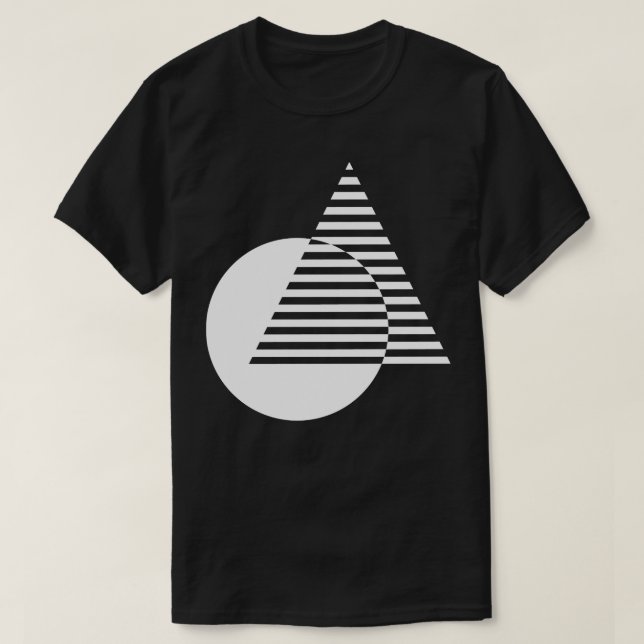 geometriska triangel- och cirkelformer t shirt (Design framsida)