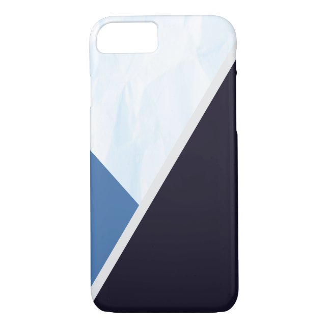 Geometriska trianglar av modern blå Färg Case-Mate iPhone Skal (Baksida)