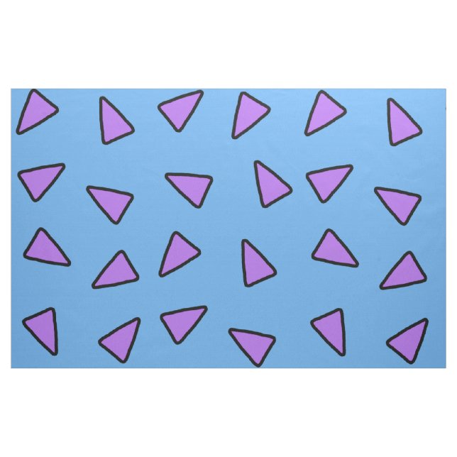 Geometriska trianglar blått och lilor för Rocko Tyg (Yard)