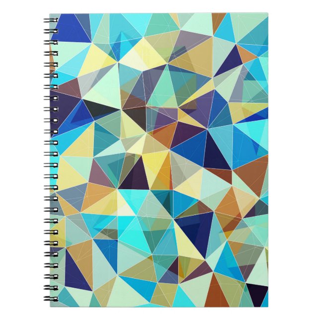 Geometriska trianglar: Färgfull Abstrakt Mönster Anteckningsbok (Framsidan)