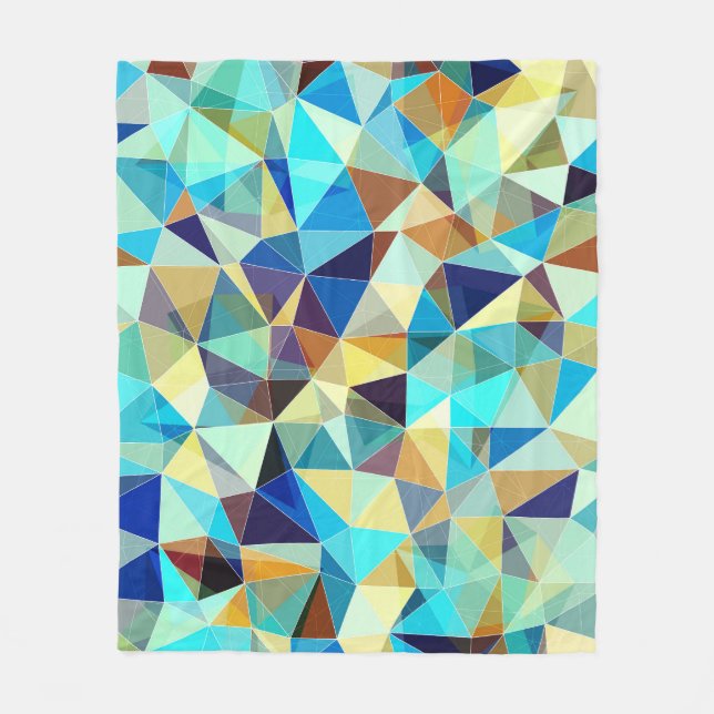 Geometriska trianglar: Färgfull Abstrakt Mönster Fleecefilt (Framsidan)