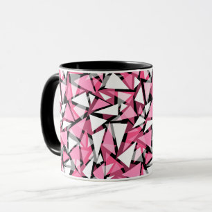 geometriska trianglar former mönster mugg