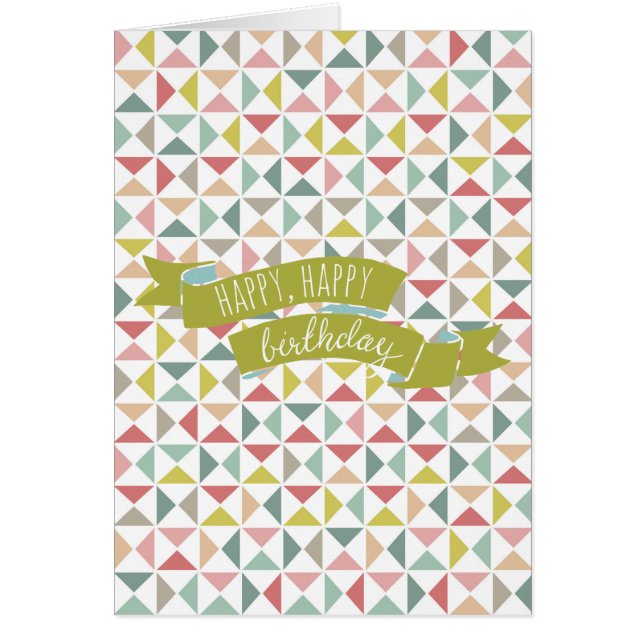 Geometriska trianglar hälsningskort (Framsidan)