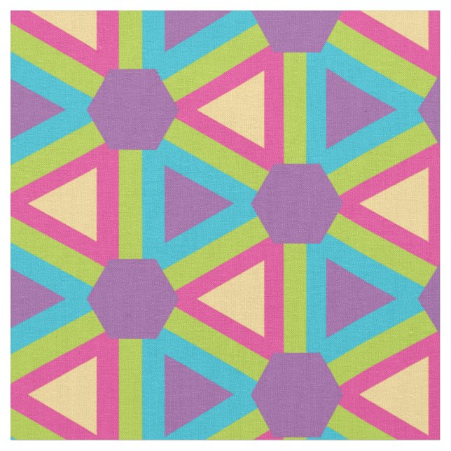 Geometriska trianglar i ljust färgpalett tyg (Närbild)
